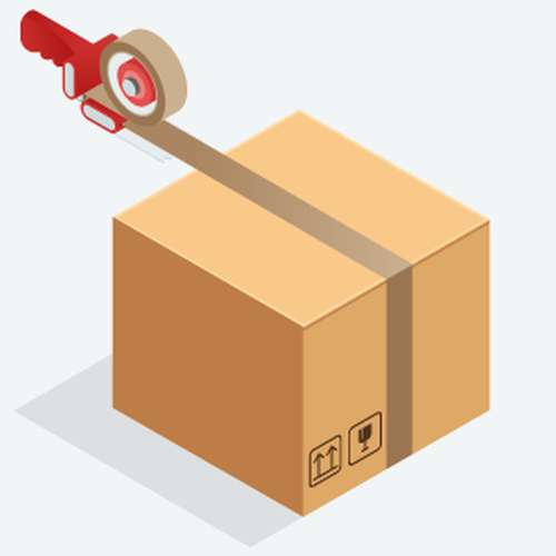 colis securise avec ruban adhesif emballer colis happy post